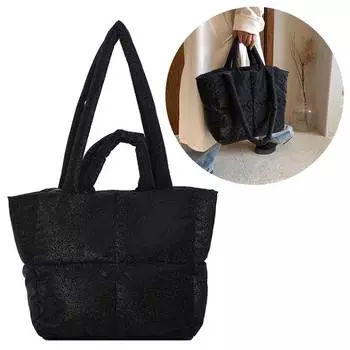 Женская объемная сумка-тоут, универсальные стеганые сумки-тоут, большая вместимость, мягкая сумка через плечо, сумка на осень-зиму белый