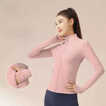 Женская облегающая куртка для йоги Juyitang телесного цвета XXL