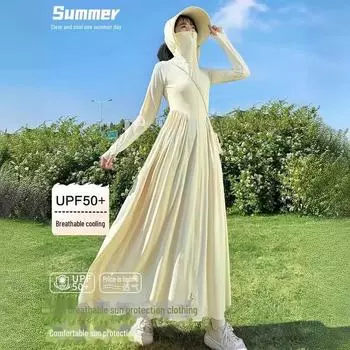 Женская облегающая куртка Ice Silk Sun Protection Jacket - длинная, легкая, с защитой от ультрафиолета на лето 2024 г. XL