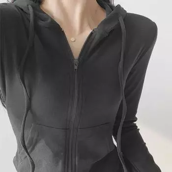 Женская облегающая куртка с капюшоном Maillard — модная верхняя одежда с длинными рукавами для осени и зимы