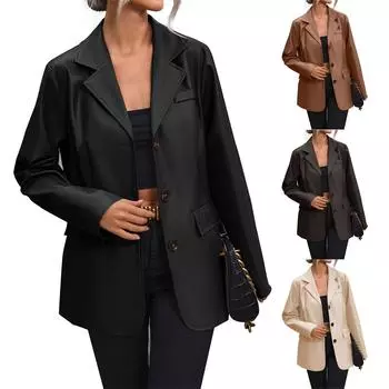 Женская облегающая куртка Женская мотоциклетная одежда, кожаная куртка с воротником-стойкой XXL бежевый