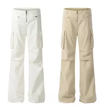 Женская облегающая ретро-модель со слегка расклешенным кроем, американская рабочая одежда, свободная осенняя и универсальная рабочая одежда для женщин. M белый