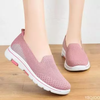 Женская обувь 2024 года, модная сетчатая повседневная обувь, женские дышащие кроссовки на плоской подошве, женские легкие кроссовки для бега Zapatillas De Mujer 36 чёрный