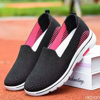 Женская обувь 2024 года, модная сетчатая повседневная обувь, женские дышащие кроссовки на плоской подошве, женские легкие кроссовки для бега Zapatillas De Mujer 36 чёрный