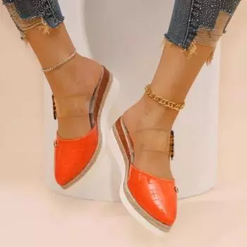 Женская обувь 2024 года, новые летние брендовые женские сандалии с закрытым носком, горячая распродажа, повседневные сандалии, женские туфли на платформе с круглым носком и танкеткой 36 коричневый