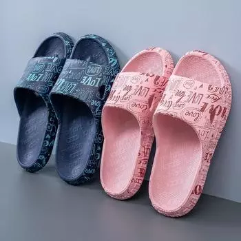 Женская обувь 2024 года, трендовые летние тапочки для пар, модные принты, пляжные праздничные сандалии, женские тапочки с буквенным принтом для дома и облаков 36-37 жёлтый