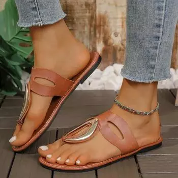 Женская обувь 2024 года, высококачественные летние женские тапочки для улицы, однотонные, с открытым носком, на низком каблуке, большой размер 43, пляжные тапочки-шлепанцы 35 светло-коричневого