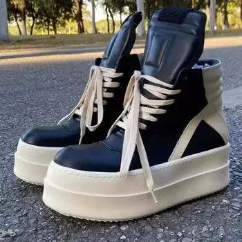 Женская обувь 2024 года, женские ботинки на шнуровке, модные повседневные ботинки в тон, женская обувь на платформе больших размеров для женщин 35 бежевый