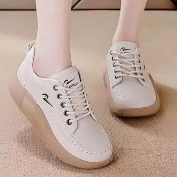 Женская обувь 2025 года, весна и осень, новые маленькие белые туфли, корейская версия студенческой повседневной обуви, кроссовки для уличной стрельбы, универсальные кроссовки 35 хаки