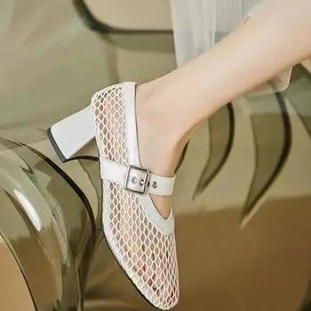 Женская обувь Baotou, сексуальная летняя сетчатая пляжная обувь для женщин, с круглым носком и плоской подошвой, женские сандалии, тапочки, большой размер 40 35