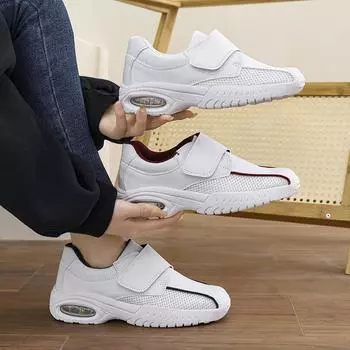 Женская обувь больших размеров Модная обувь для инструментов Удобная обувь для медсестер Дышащая женская обувь Повседневная обувь 33 белый