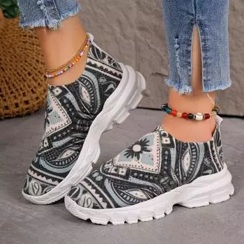 Женская обувь больших размеров, нескользящая дышащая сетчатая обувь высокого качества, весенне-осенняя легкая прогулочная женская обувь без шнуровки 35