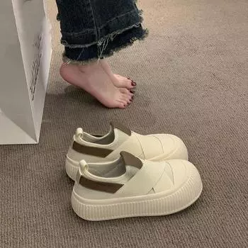 Женская обувь больших размеров с шириной низа для полных девочек 35–43, парусиновая обувь с сеткой 41, спортивная повседневная обувь без шнуровки, туфли для досок 42 35