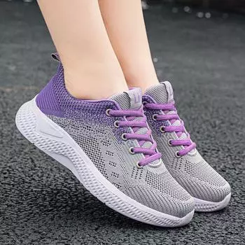 Женская обувь большого размера, кроссовки для бега, повседневная сетчатая дышащая спортивная обувь, женская легкая обувь с мягкой подошвой для путешествий, повседневная модная обувь 35 розовый