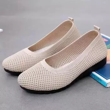 Женская обувь большого размера, модная сетчатая повседневная обувь с дышащей мягкой подошвой, противоскользящая повседневная обувь на плоской подошве для женщин 35