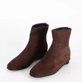 Женская обувь Ботильоны женские сапоги для отдыха Современные сапоги женские сшитые квадратные носки на низком каблуке с застежкой-молнией сзади женские туфли 35 абрикосовый