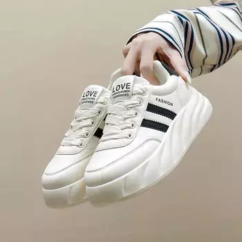 Женская обувь Bread Весна Новые студенческие туфли Универсальная платформа Большие туфли Весна и осень Повседневная обувь 35