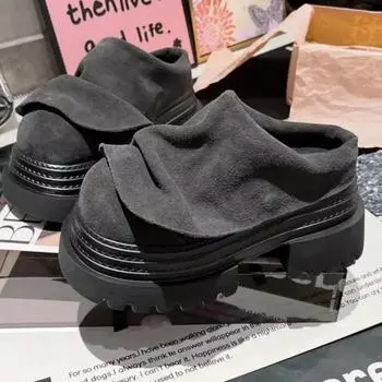 Женская обувь Брендовые женские тапочки с закрытым носком Модные повседневные тапочки в стиле ретро Женские новые бестселлеры Тапочки на платформе 35