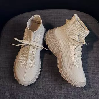 Женская обувь, черные спортивные туфли для женщин, кроссовки, спортивные, на шнуровке, высокие, новое поступление 2024 года, стильные, летом, дешевые 36