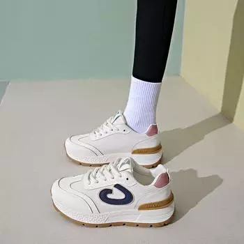 Женская обувь Daddy 2024 года, весна-осень, спортивная, новая, универсальная, модная, повседневная, дышащая, с толстой подошвой, спортивная обувь Forrest Gump 35 синий