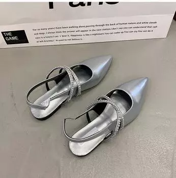 Женская обувь DDiamond Сандалии Летние Туфли на квадратном высоком каблуке Остроносые Стилет Сексуальная обувь для ночного клуба 35