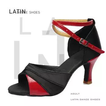 Женская обувь для бальных танцев, обувь для латинских сальсы, танцевальная обувь на каблуке 7 см 34 золотой