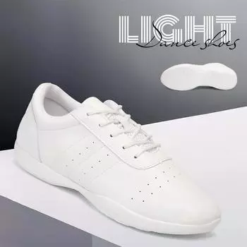 Женская обувь для черлидинга, дышащая танцевальная обувь для девочек, легкая обувь для черлидинга, белая тренировочная обувь для фитнеса, гимнастики и йоги 34 белый