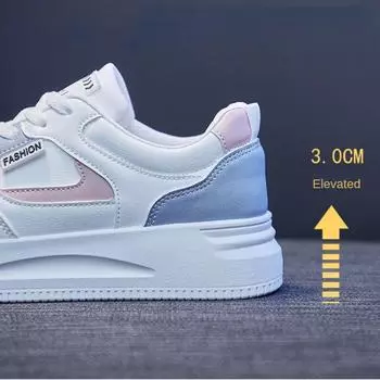 Женская обувь для ходьбы на открытом воздухе весна-осень корейская версия повседневные женские кроссовки студенческие кроссовки толстая подошва обувь для доски 35