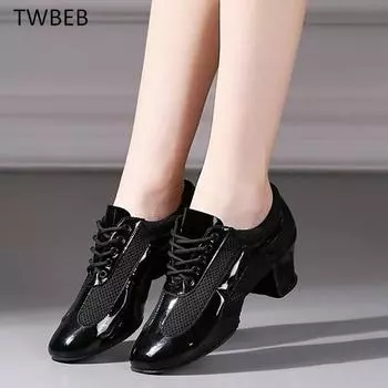 Женская обувь для латиноамериканских танцев, джаз, бальные танцы, сальса, женские туфли на высоком каблуке, тренировочные кроссовки для современного танго 34