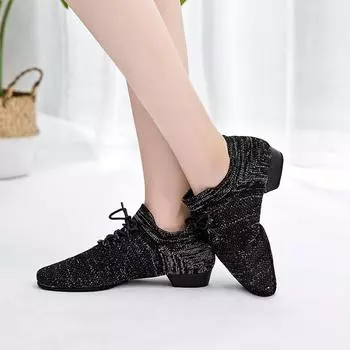 Женская обувь для латинских танцев для девочек, обувь для бальных танцев, танго, сальсы, праздничная обувь для женщин, танцевальная обувь на высоком каблуке 5,5 см 34 чёрный