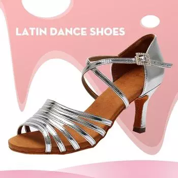 Женская обувь для латинских танцев для девочек, обувь для бальных танцев танго, сальсы, на каблуке 7 см 34 золотой