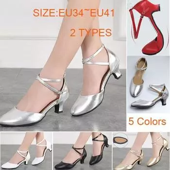 Женская обувь для латинских танцев, туфли на высоком каблуке с ремешком на щиколотке, женская обувь для бальных танцев, элегантная танцевальная обувь 36 вино красного