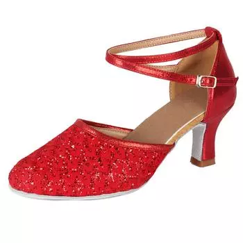 Женская обувь для латинских танцев, женская обувь для танго на высоком каблуке, модная женская обувь для латинского современного джаза, домашняя танцевальная обувь на мягкой подошве 36