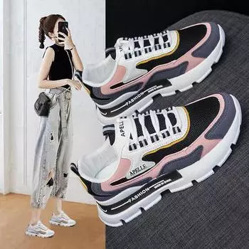 Женская обувь для папы, новинка 2023 года, осенняя универсальная студенческая спортивная обувь, женская уличная повседневная женская обувь 35 белый