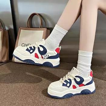 Женская обувь для скейтборда на платформе, спортивные прогулочные повседневные кроссовки для девочек и студентов, удобная школьная обувь с пандой 35 фиолетовый