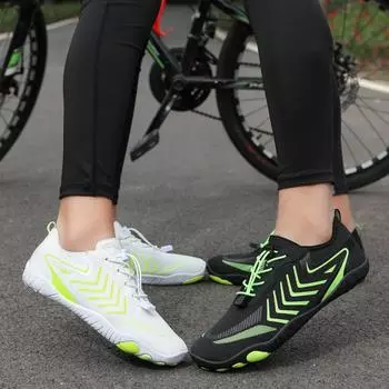 Женская обувь для воды, белые кроссовки унисекс для фитнеса, мужская обувь для бассейна, аква-обувь, носки, пляжные черные кроссовки для йоги босиком EU:40 серый