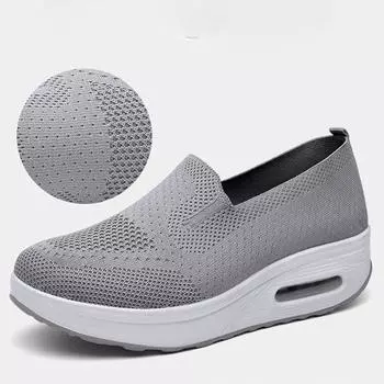 Женская обувь, дышащая сетчатая обувь, женские кроссовки с толстой подошвой 35
