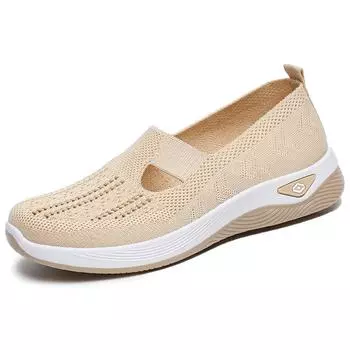 Женская обувь Дышащая Удобная Весна Лето Мягкая Подошва Повседневная Сетчатая Обувь 36 чёрный