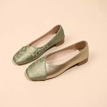 Женская обувь Four Seasons Туфли на плоской подошве Туфли-лодочки для медсестер Повседневная обувь 35-40 35 зелёный