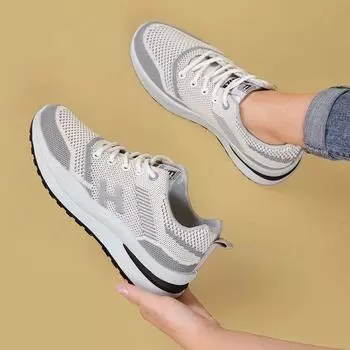 Женская обувь из кокоса, летняя дышащая сетчатая обувь, кроссовки Hundred Fly Weave, беговые кроссовки Pops Board 38 серый