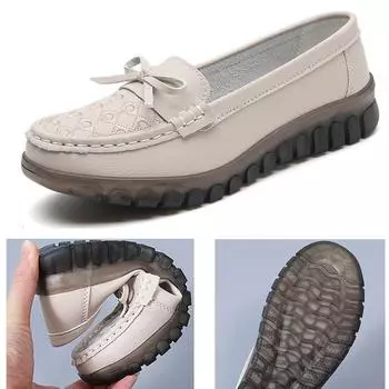 Женская обувь из коровьего спилка, роскошные женские туфли на плоской подошве, женские лоферы, повседневная обувь для мам, женские мокасины 38 чёрный