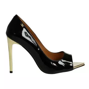 Женская обувь из натуральной кожи на высоком каблуке особого дизайна