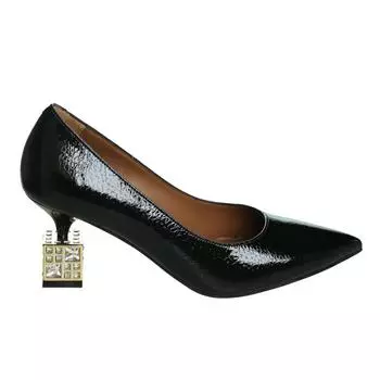 Женская обувь из натуральной кожи на высоком каблуке особого дизайна