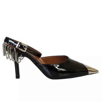 Женская обувь из натуральной кожи на высоком каблуке особого дизайна