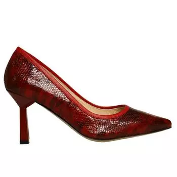 Женская обувь из натуральной кожи на высоком каблуке особого дизайна