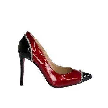 Женская обувь из натуральной кожи на высоком каблуке особого дизайна