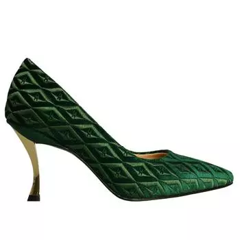 Женская обувь из натуральной кожи на высоком каблуке особого дизайна