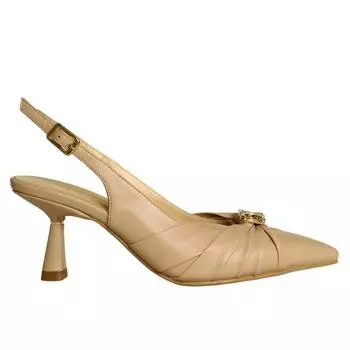 Женская обувь из натуральной кожи на высоком каблуке особого дизайна