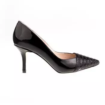 Женская обувь из натуральной кожи на высоком каблуке особого дизайна
