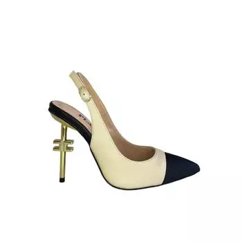 Женская обувь из натуральной кожи на высоком каблуке особого дизайна